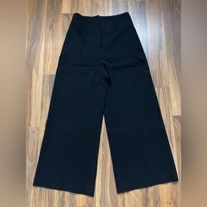 Theory Black Wide-Leg High-Rise Trousers